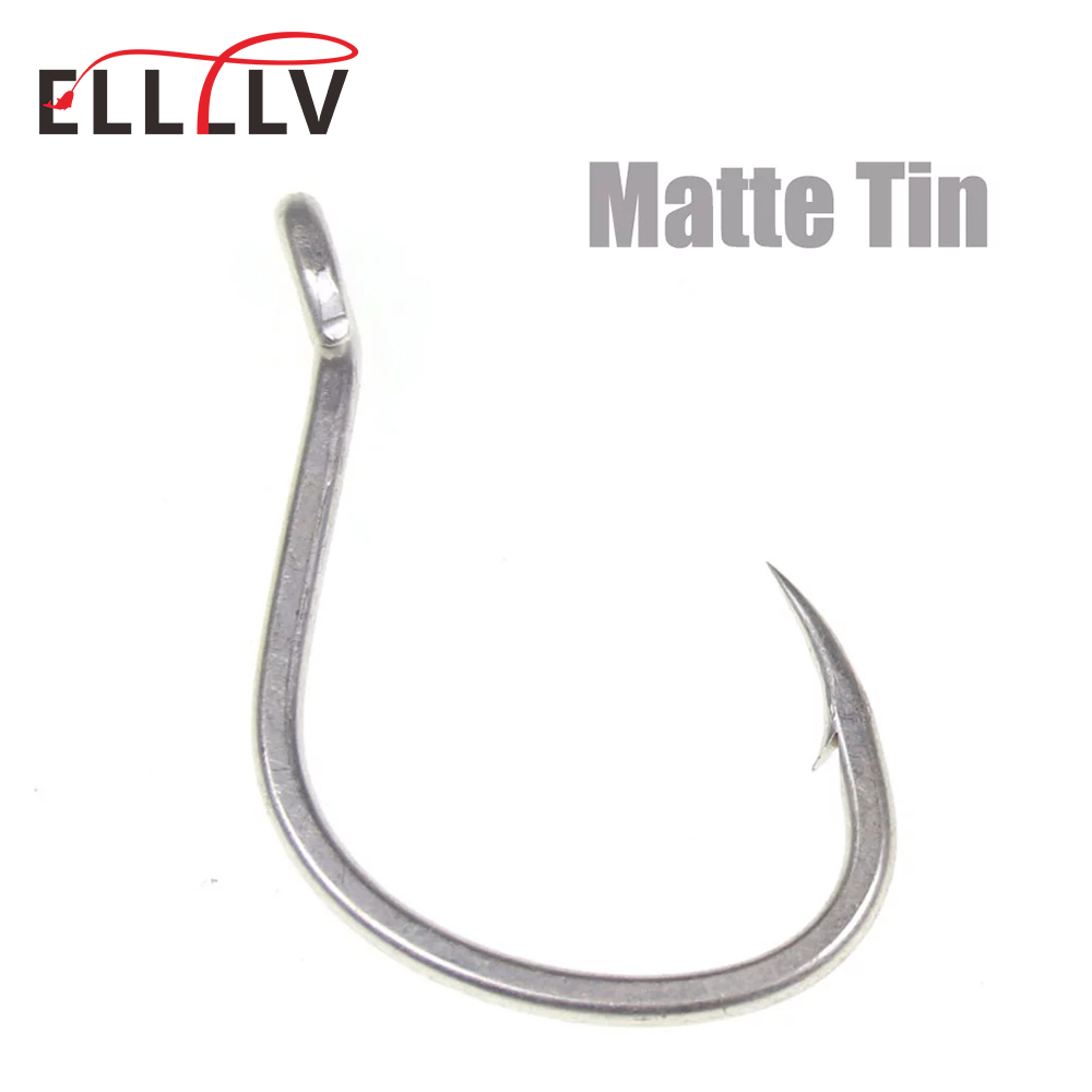 Fishing Hook Barbless - 10 قطعة ماتي القصدير مكافحة الصدأ