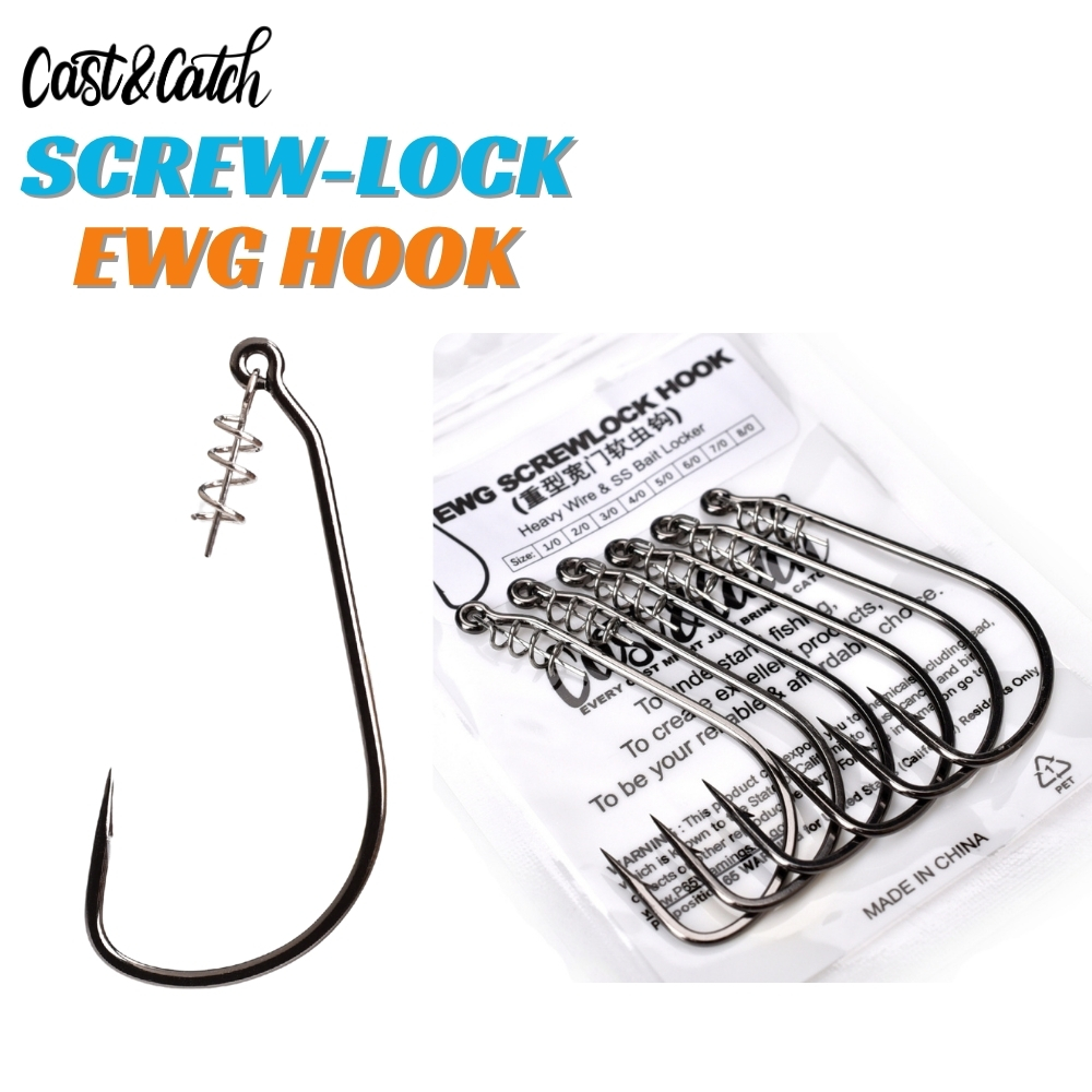 Fishing Hook Weedless - خطاف صيد السمك Cast&Catch SCREW-LOCK Weedless