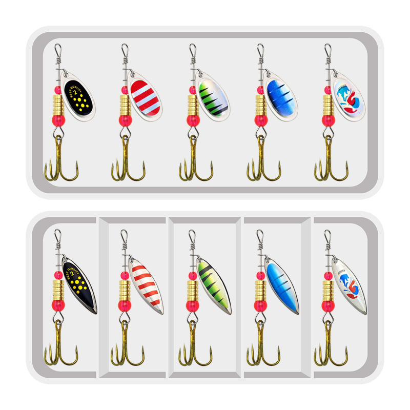 Fishing Hook Treble - الصيد إغراء سبينر دوران ملاعق 10