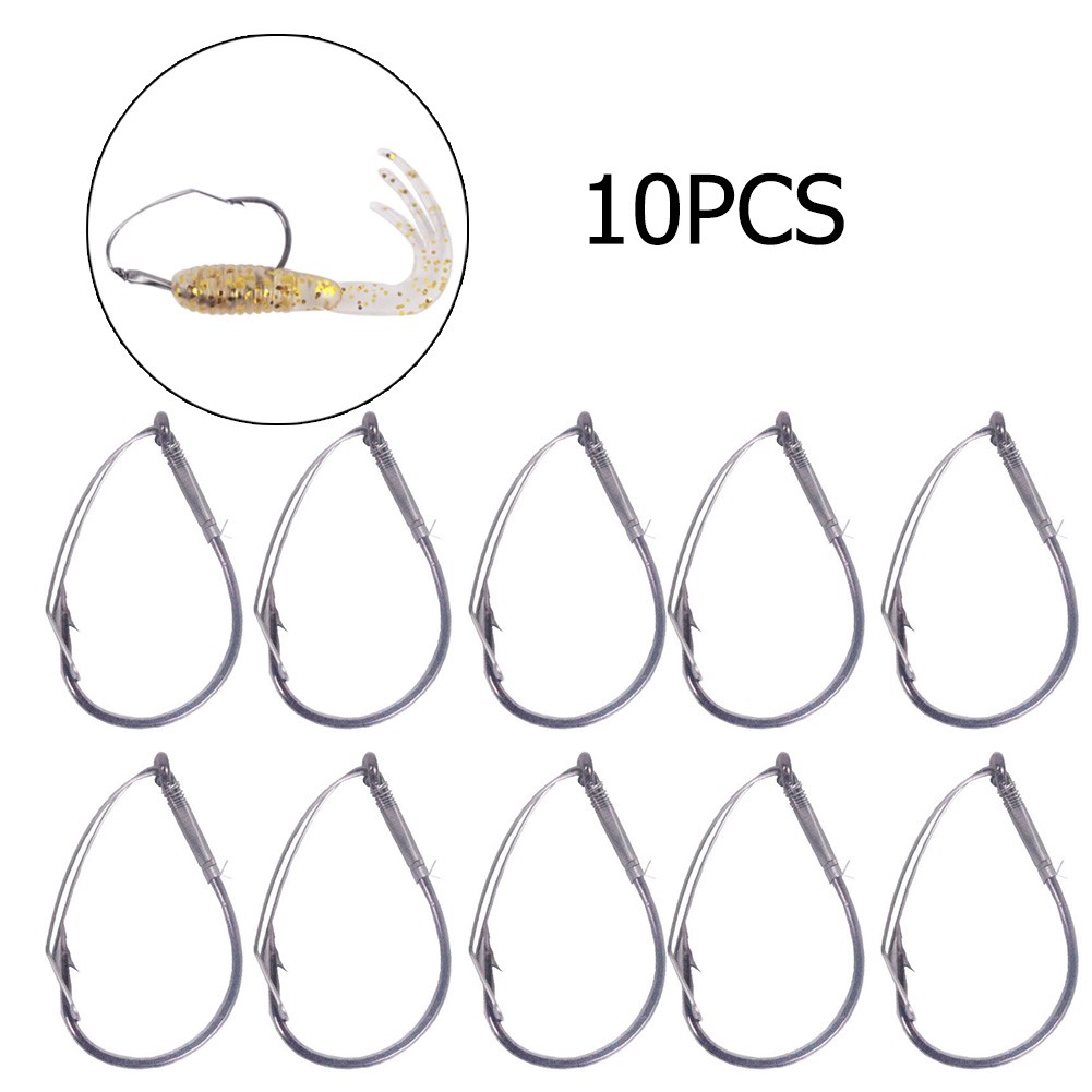 Fishing Hook Weedless - عالية الكربون الصلب الصيد تلاعب السنانير