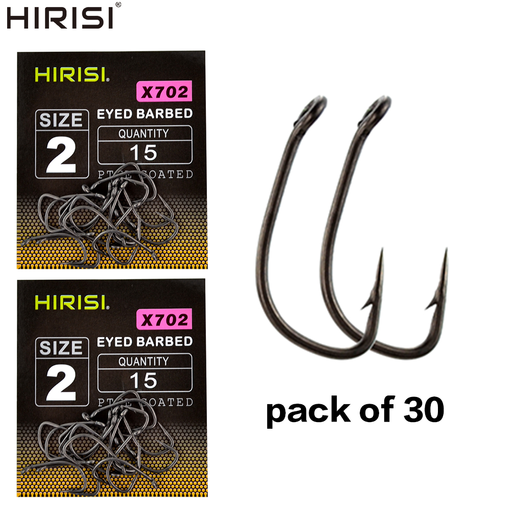 Fishing Hook Circle - 30 قطعة PTFE المغلفة عالية الكربون