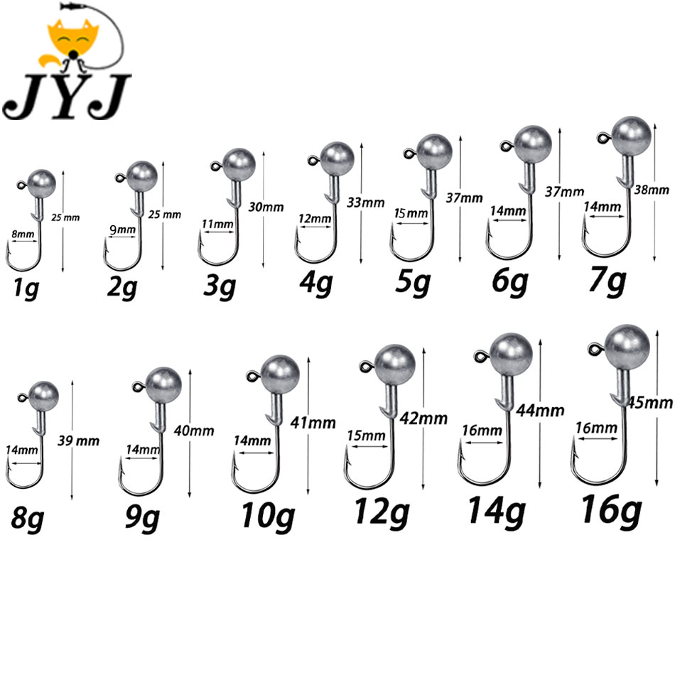 Fishing Hook Offset - خطاف صيد WODJYJ بأوزان 1 جرام،