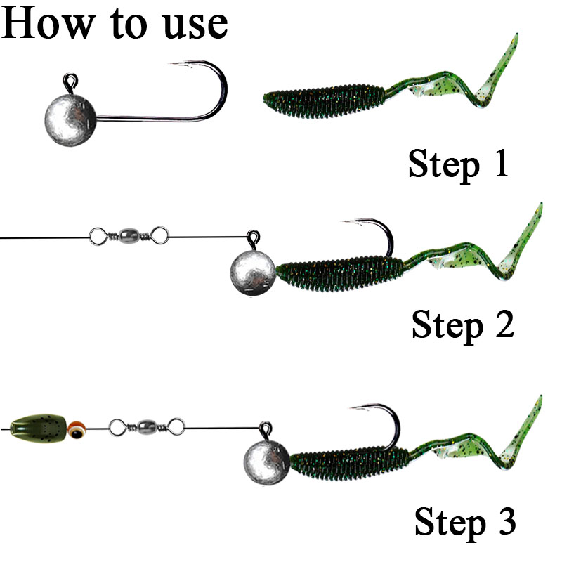 10 قطعة/الوحدة تهزهز رئيس الصي - مراجعة Fishing Hook Barbless وسعره