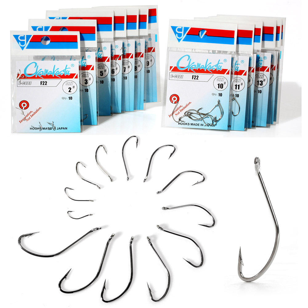 Ckamakastu F22 الأبيض المياه ا - مراجعة Fishing Hook Barbless وسعره