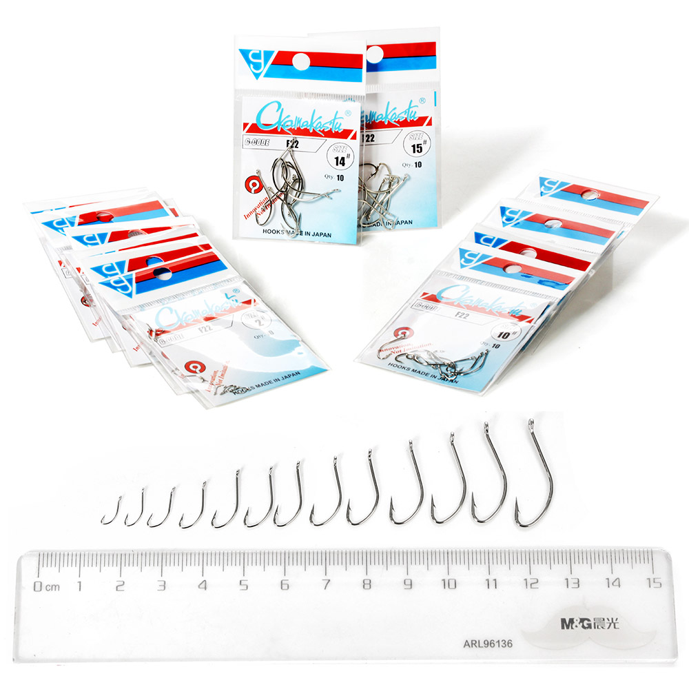 Ckamakastu F22 الأبيض المياه ا - مراجعة Fishing Hook Barbless وسعره