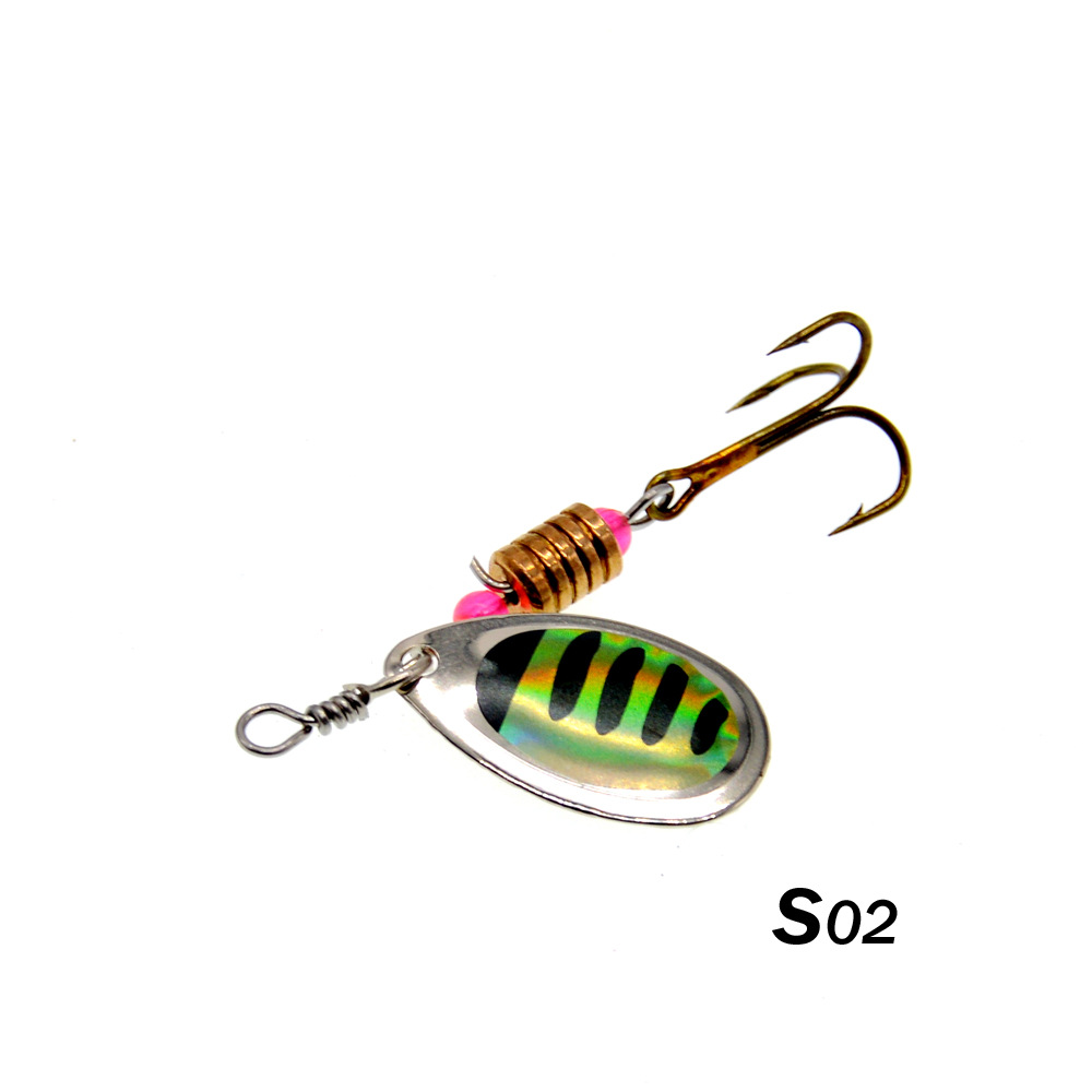 الصيد إغراء سبينر دوران ملاعق  - مراجعة Fishing Hook Treble وسعره