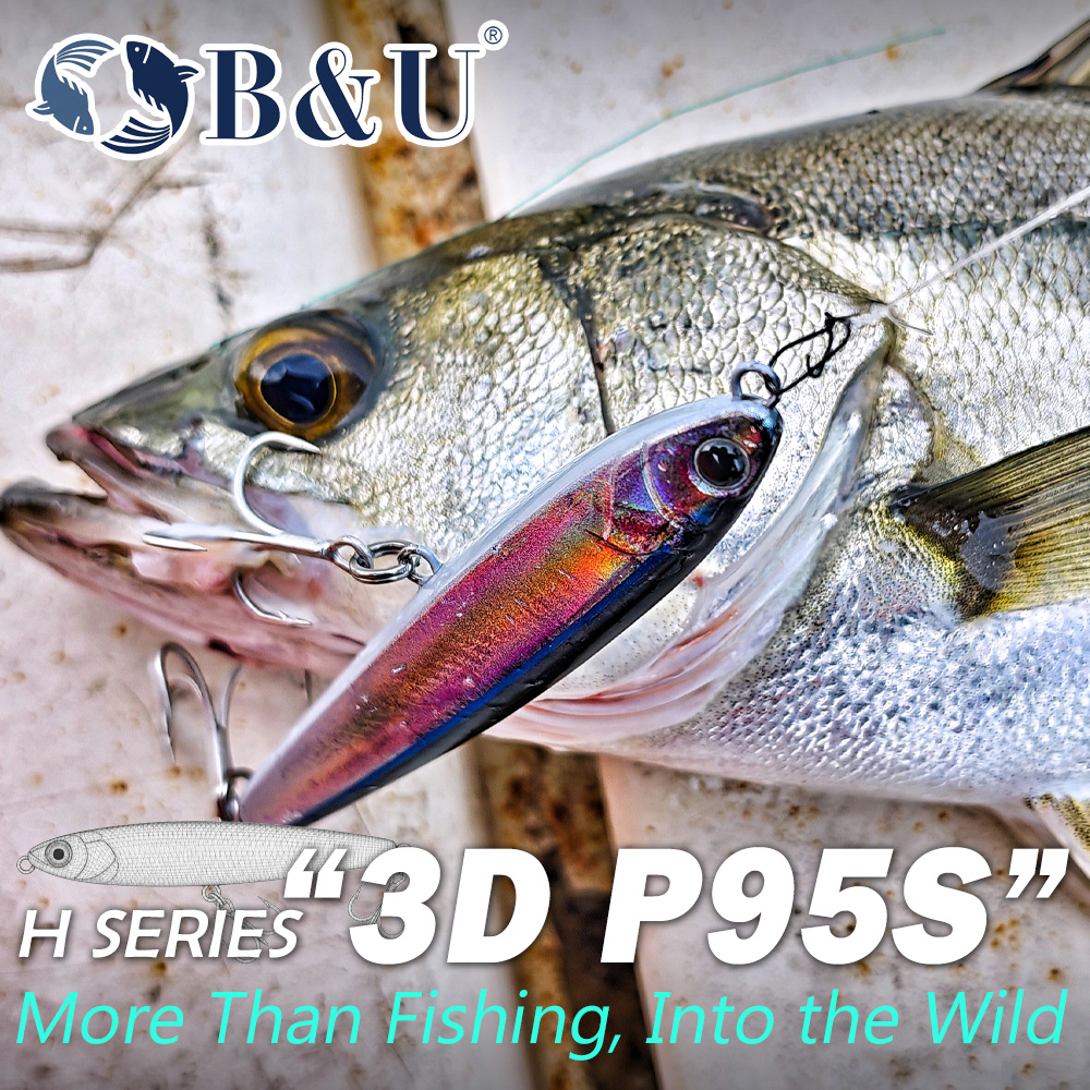 طعم صيد غاطس على شكل قلم من B& - مراجعة Fishing Hook Treble وسعره