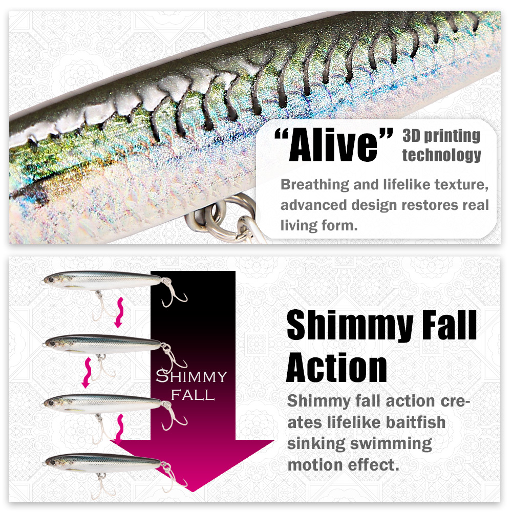 طعم صيد غاطس على شكل قلم من B& - مراجعة Fishing Hook Treble وسعره