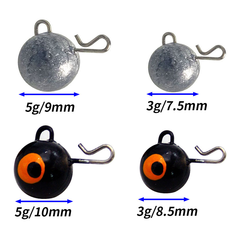 5 قطعة وزن الصيد ثقالة كرة مست - مراجعة Fishing Hook Jig وسعره