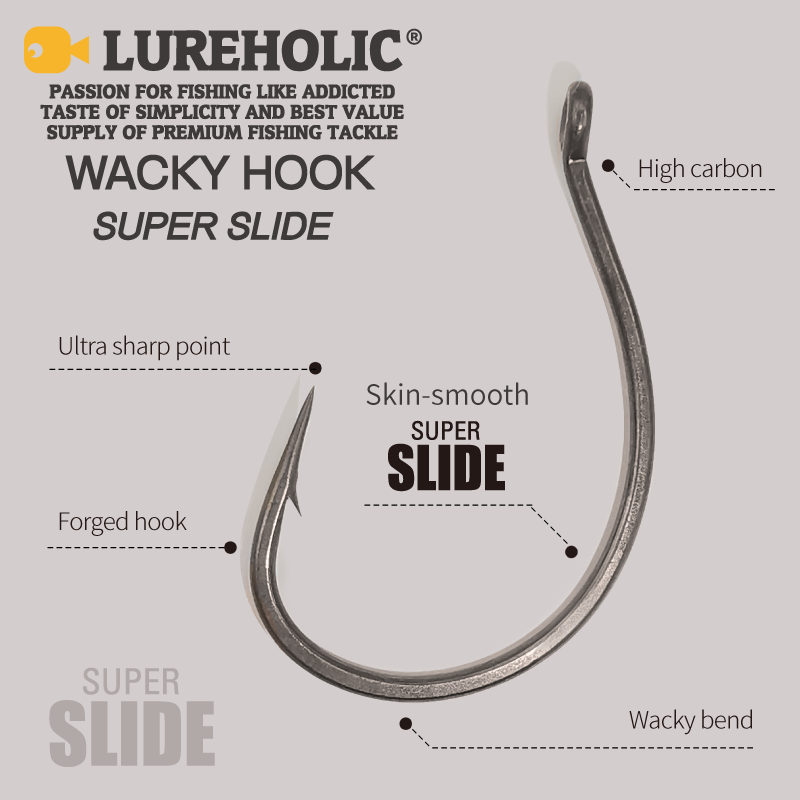 LUREHOLIC PTFE سوبر الشريحة أح - مراجعة Fishing Hook Barbless وسعره