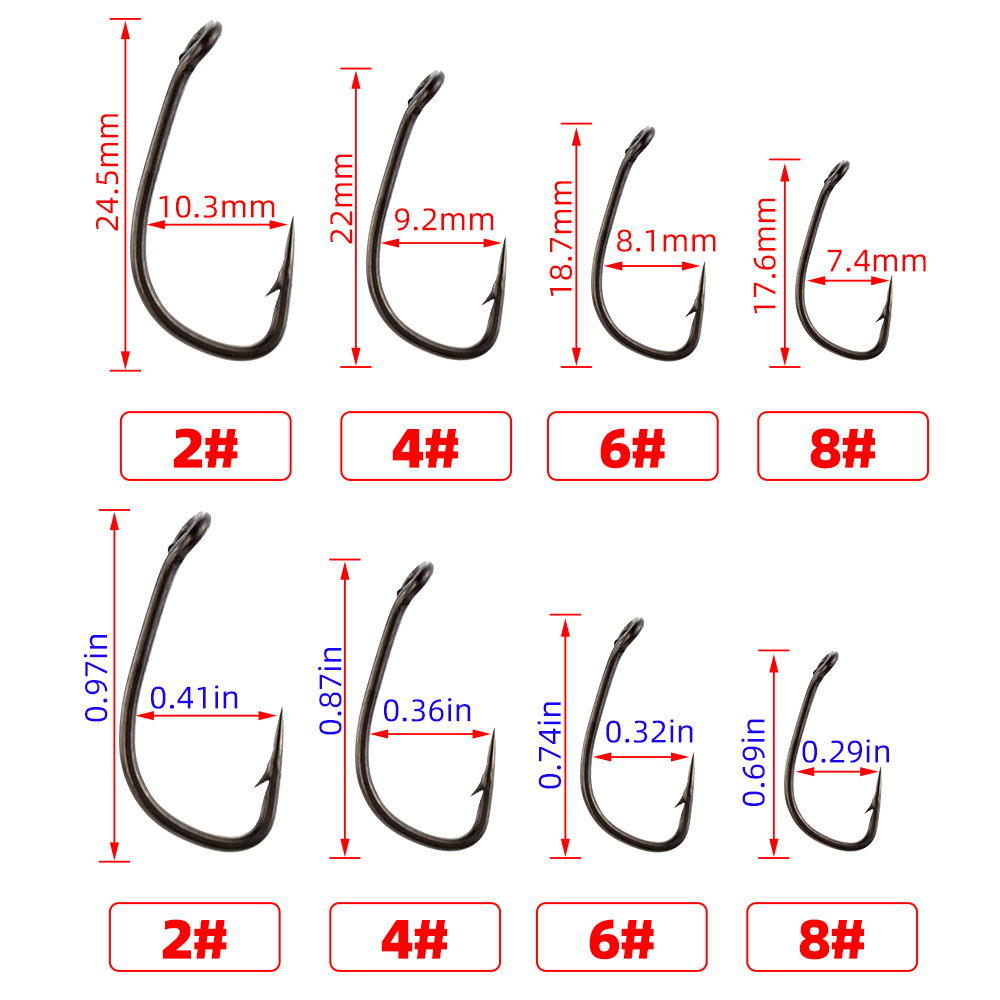 30 قطعة PTFE المغلفة عالية الك - مراجعة Fishing Hook Circle وسعره