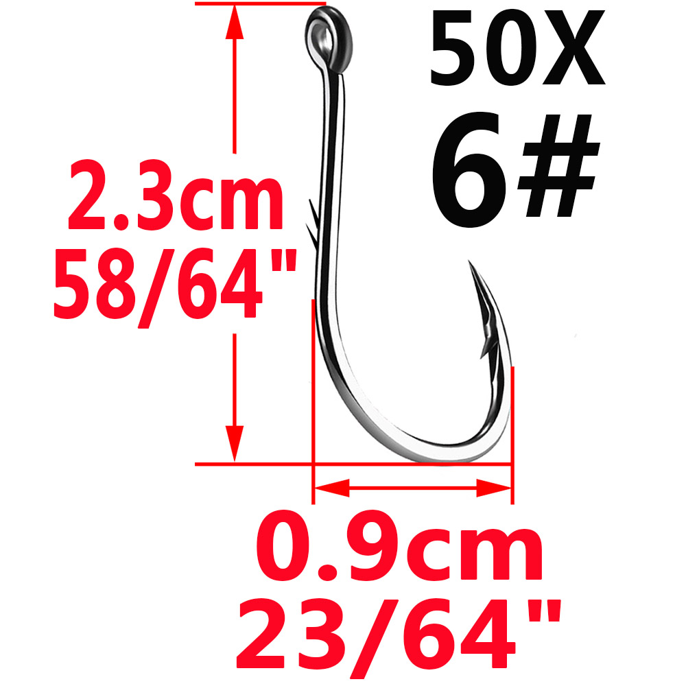 50 قطعة Iseama دائرة الكارب ال - مراجعة Fishing Hook Circle وسعره