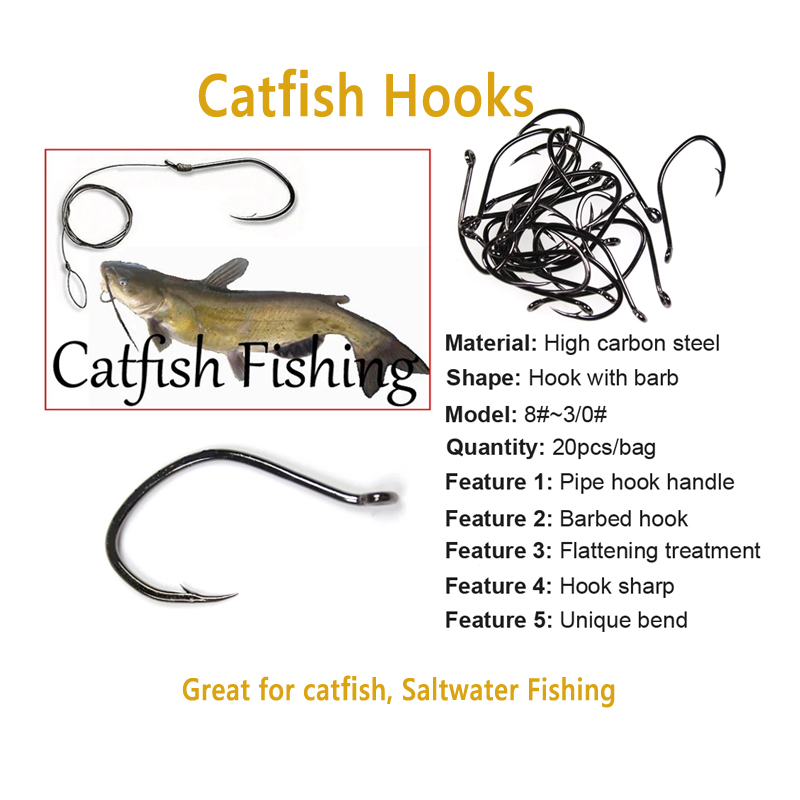 Wifreo 20 قطعة V شكل خطاف سمك  - مراجعة Fishing Hook Barbless وسعره