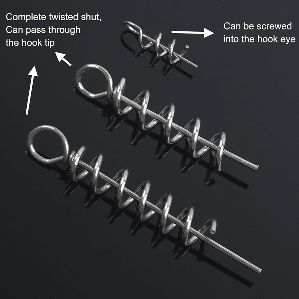 50 قطعة الربيع تويست قفل الصيد - مراجعة Fishing Hook Stainless Steel وسعره