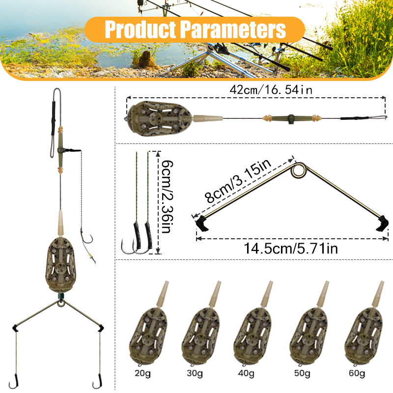 3 أدوات شعر سمك الشبوط مربوطة  - مراجعة Fishing Hook Assortment وسعره