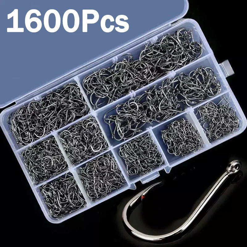 50-1600 قطعة/صندوق خطاف صيد ال - مراجعة Fishing Hook Circle وسعره