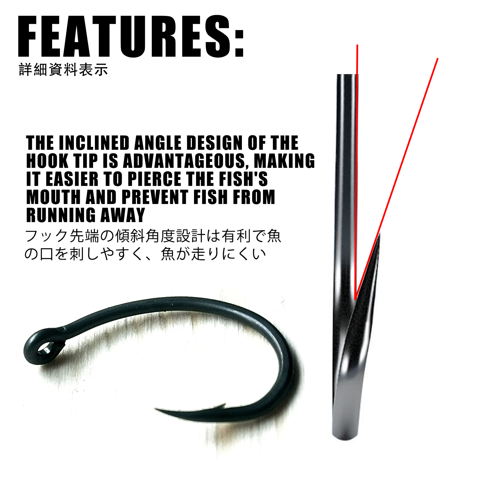 50 قطعة خطاف صيد سمك الشبوط طل - مراجعة Fishing Hook Offset وسعره