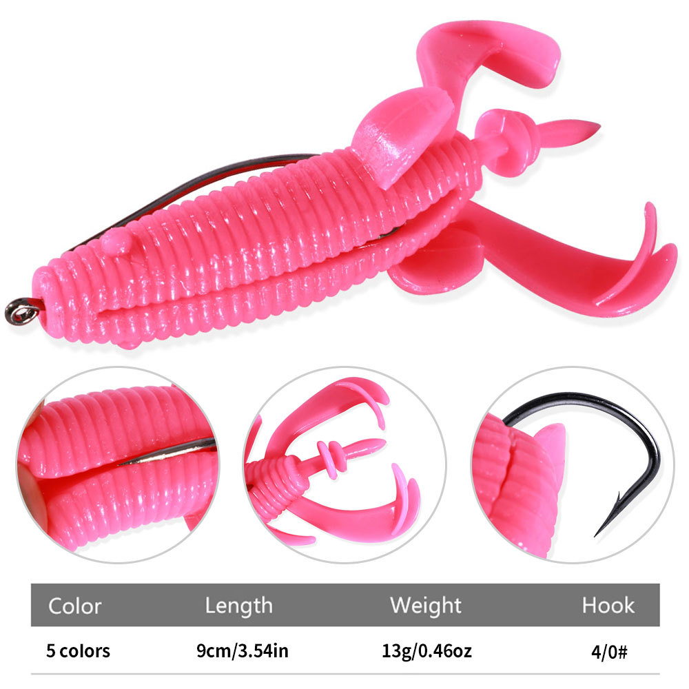 طعم صيد صناعي عائم على شكل ضفد - مراجعة Fishing Hook Weedless وسعره