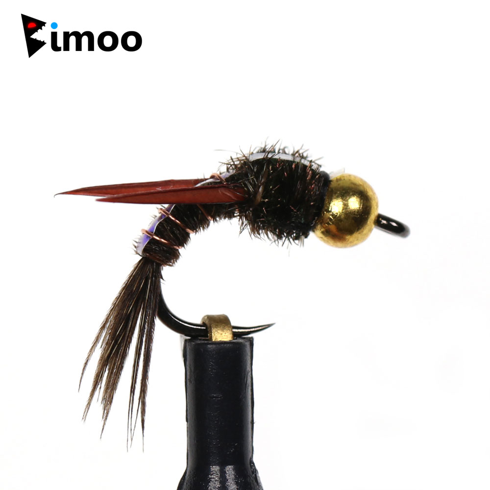 Bimoo 8 قطعة رأس الخرز النحاسي - مراجعة Fishing Hook Barbless وسعره