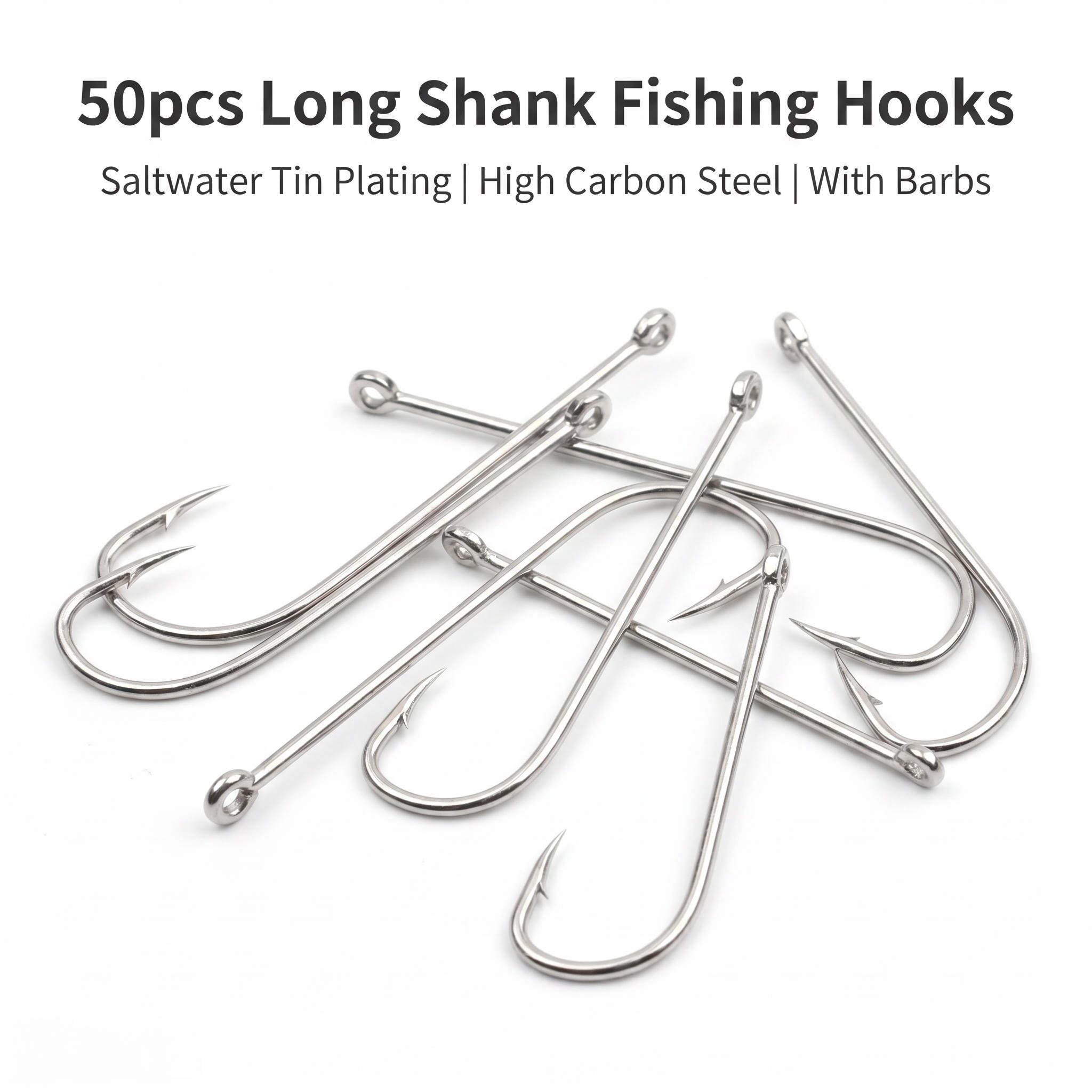 50 قطعة من خطافات الصيد الدائر - مراجعة Fishing Hook Circle وسعره