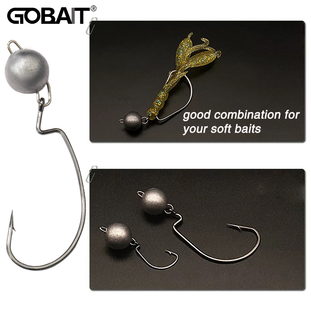 5 قطعة خطافات دودة الرأس المعد - مراجعة Fishing Hook Weedless وسعره